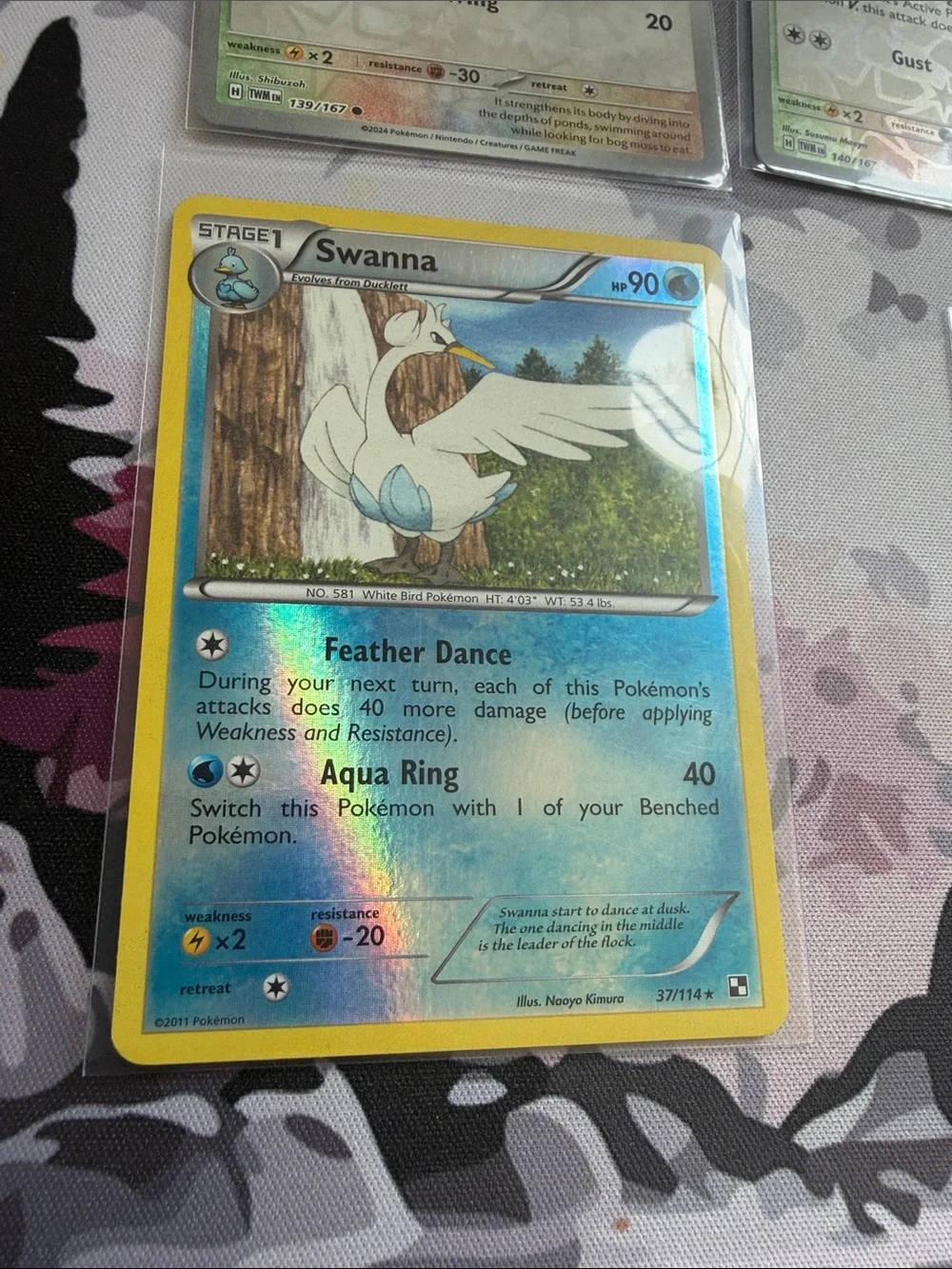 Ducklett & Swanna Pokémon Evolution Reverse Holo Card Lot 🦢 | 4 Cards ✨5/$25✨